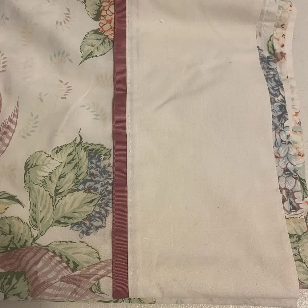 VTG Cotton Blend Twin Size Flat Sheet Blossom Floral Cottagecore Home Collection